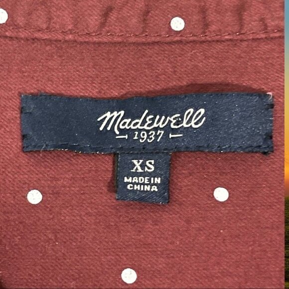 MADEWELL Shirred Popover Top in Microdot Size Extra Small - Picture 11 of 13